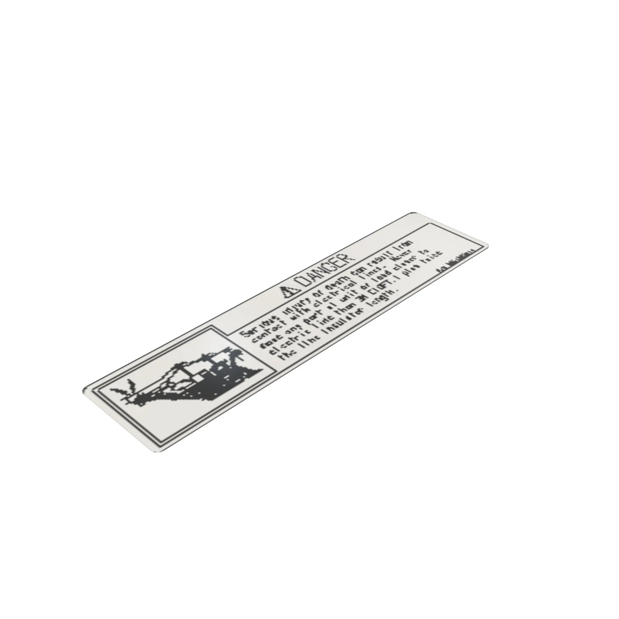 John Deere Power Lines Danger Label, Portuguese - CB01425372