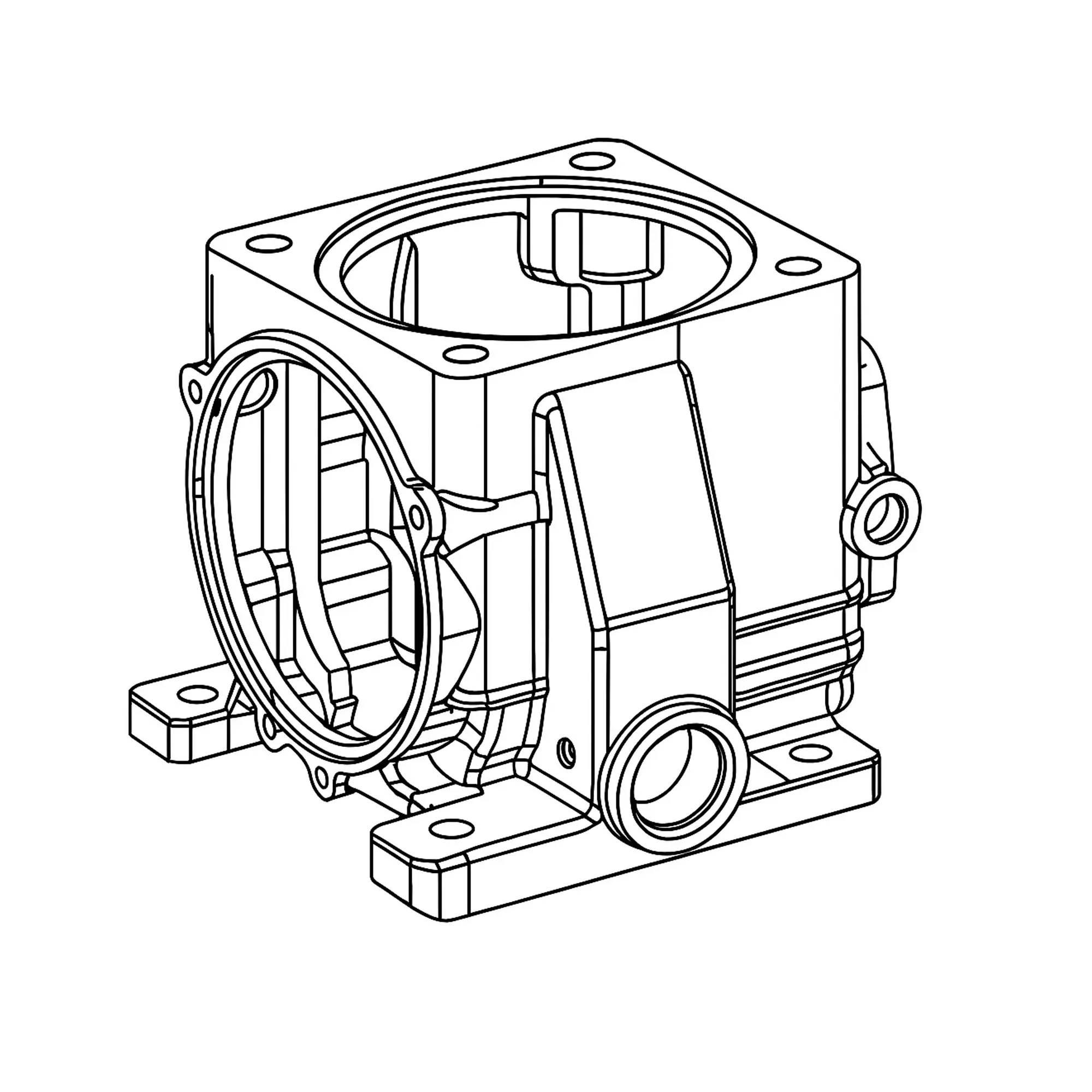 John Deere Air Compressor Crankcase - AXE59975