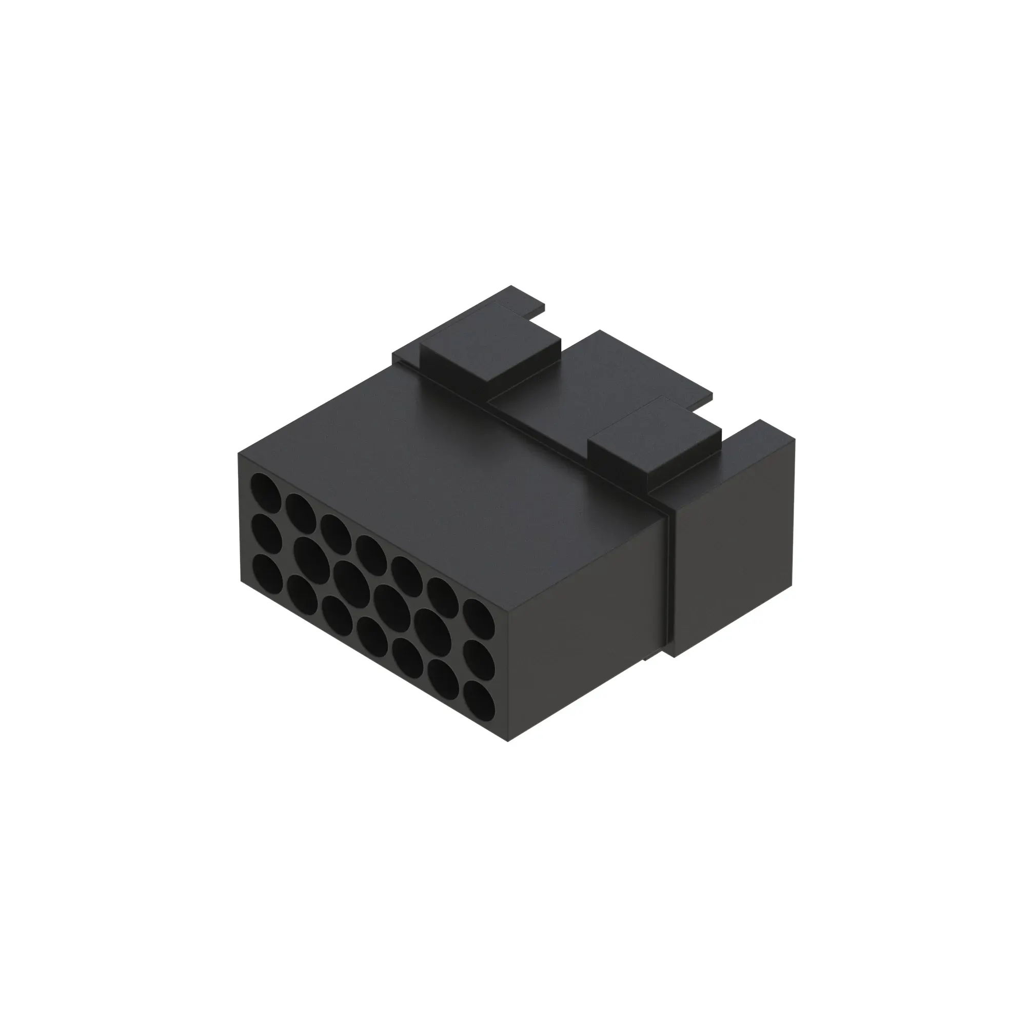 Conn Tyco Mnlok 20W M Blk Plstc