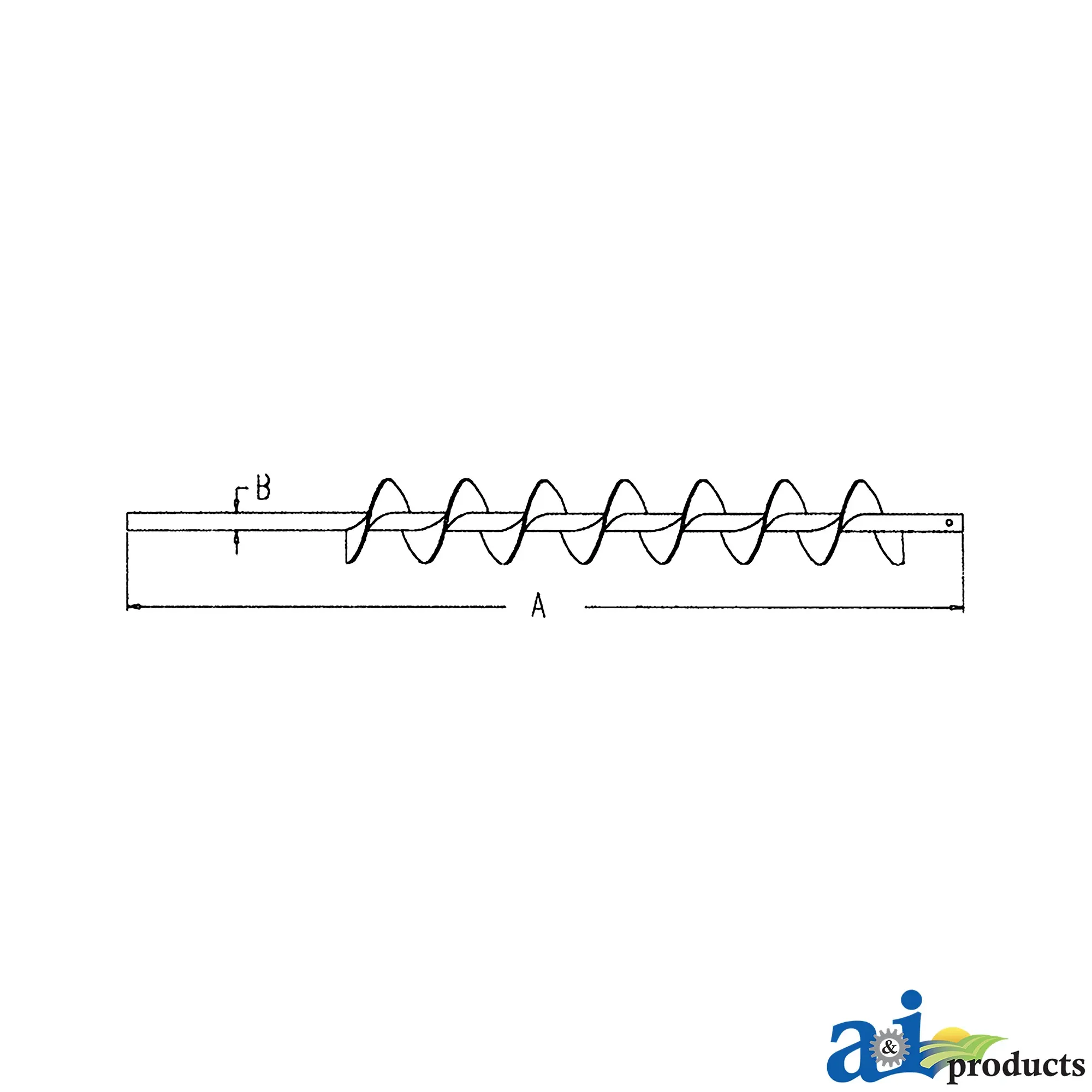 A&I Products Shoe Grain Supply Auger, Left Side - A-AH130425