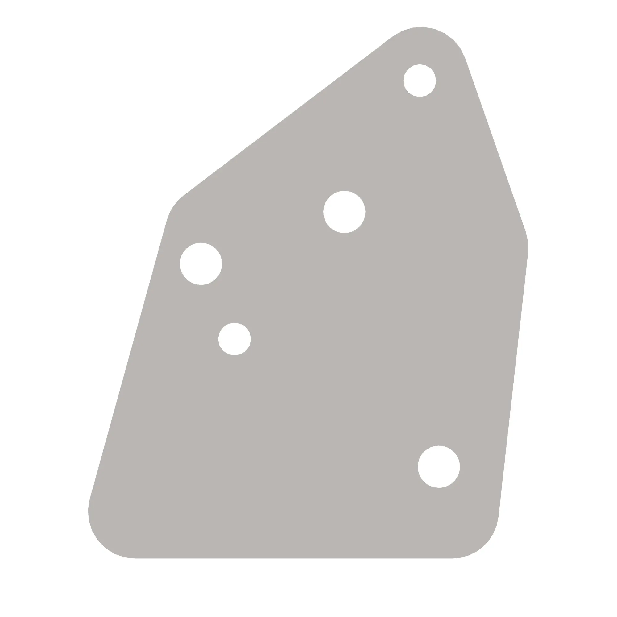 RH FRONT HINGE SKID PLATE