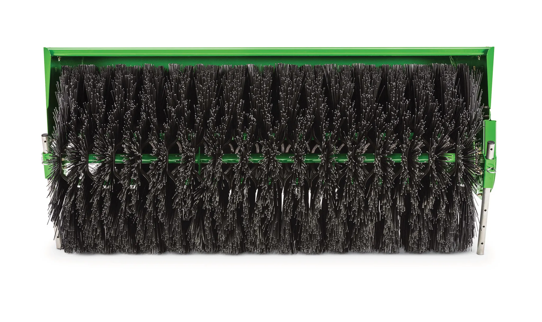 Green Heavy Duty Rotary Broom 60 Inch on a white background