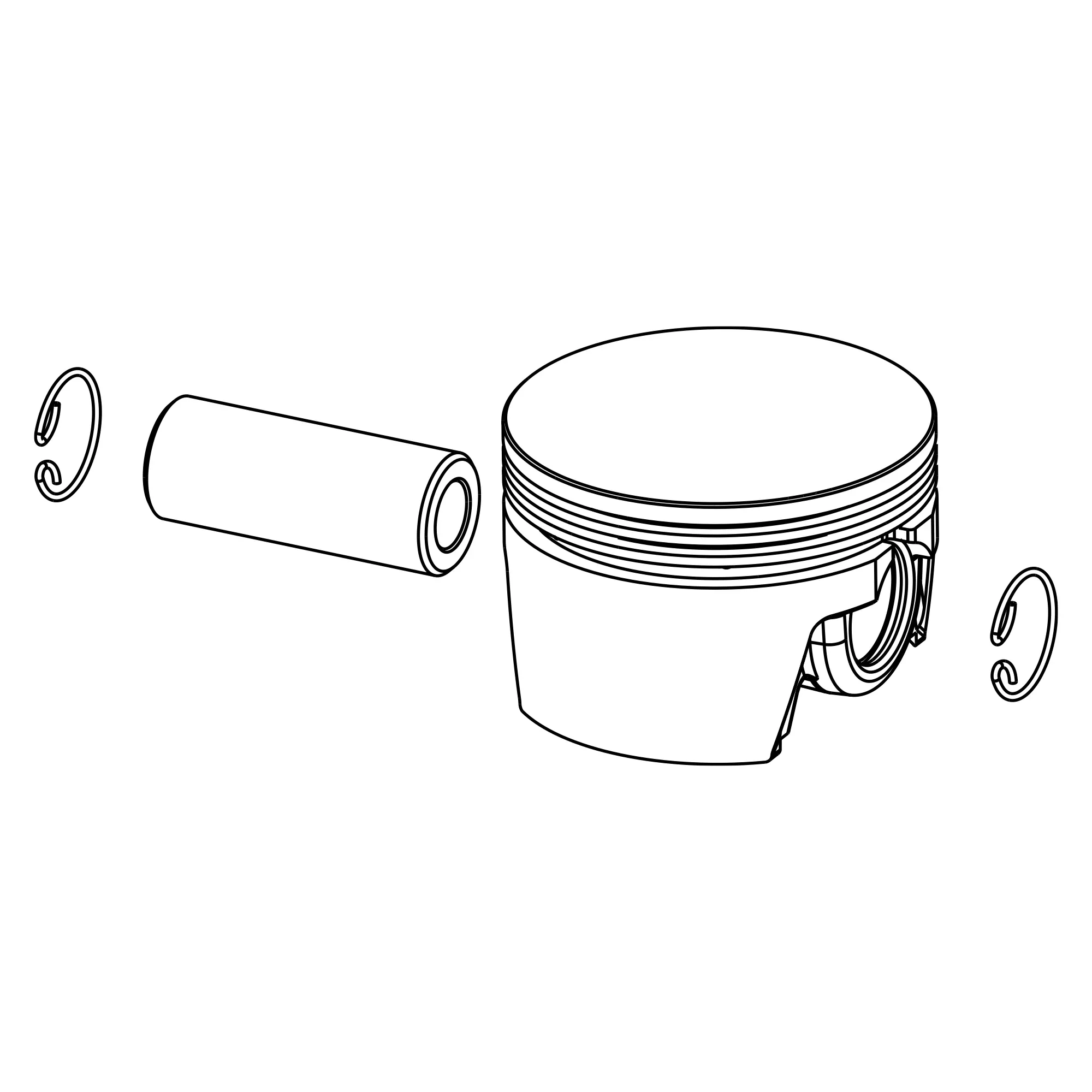 John Deere Air Compressor Piston Kit - AXE59977