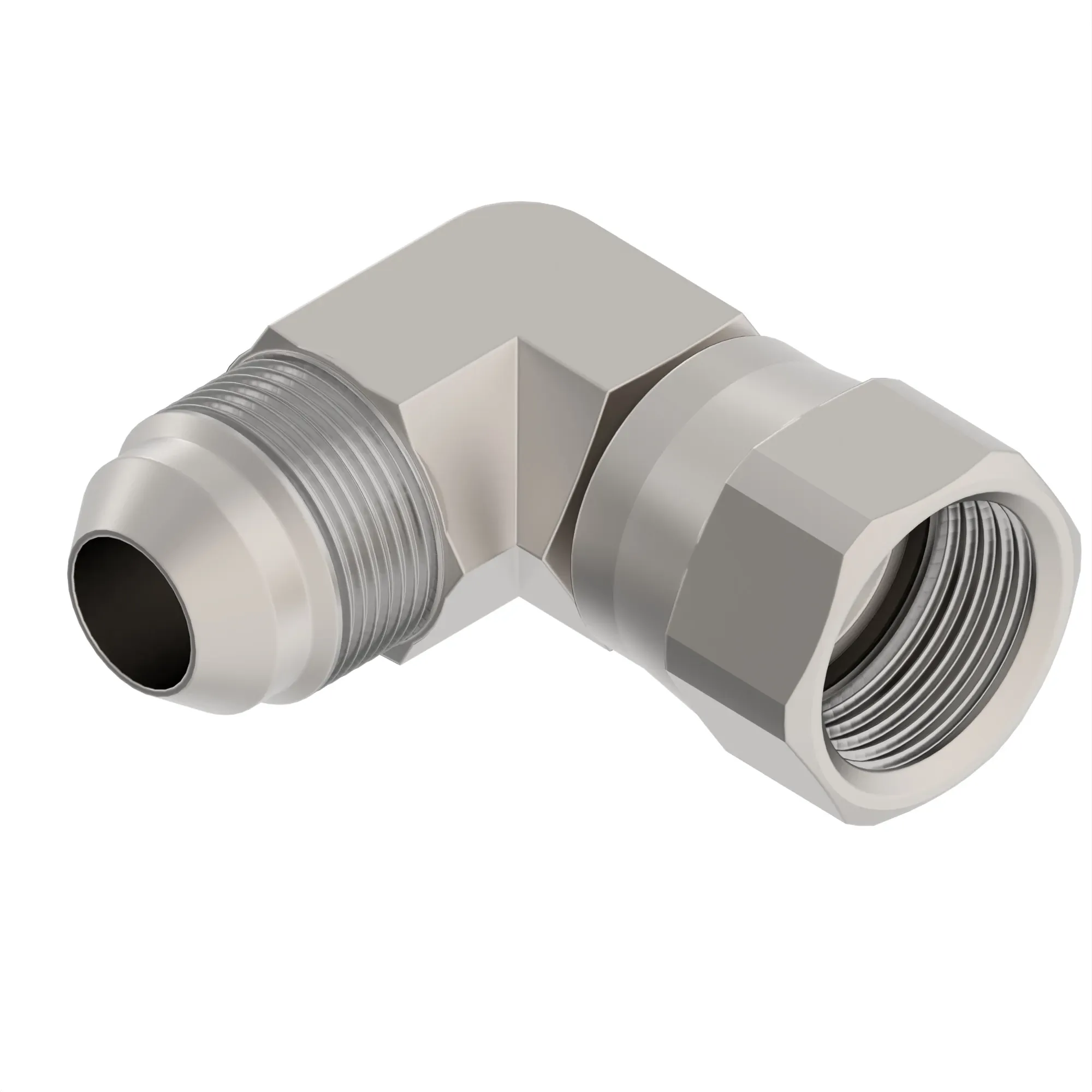John Deere Hydraulic 37° Flare 90° Swivel Elbow Fitting - T257204