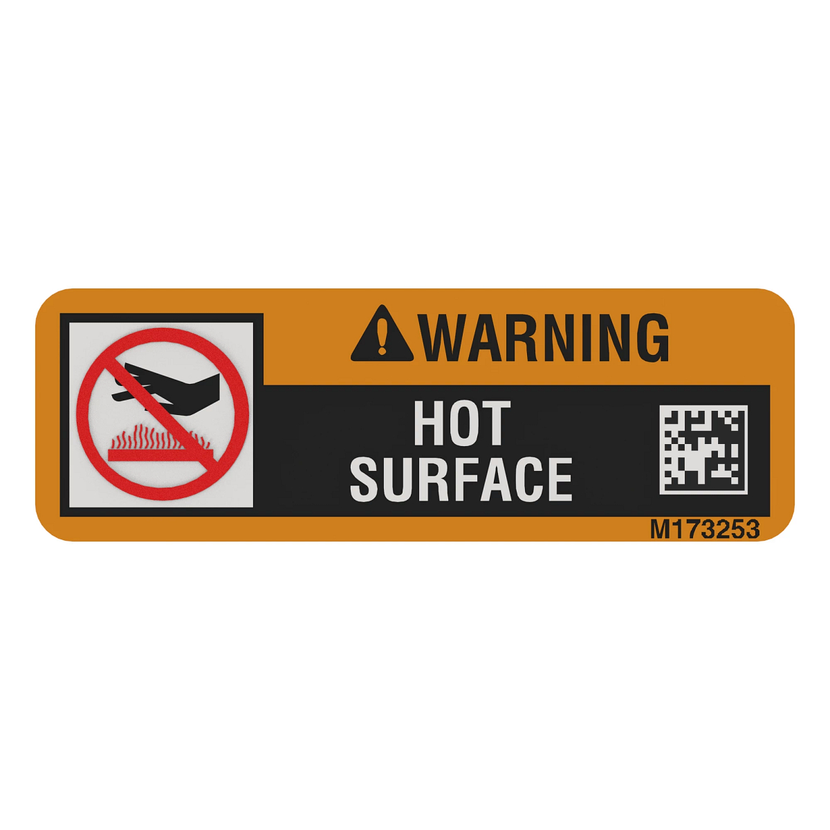 LABEL, WARNING (HOT SURFACES)