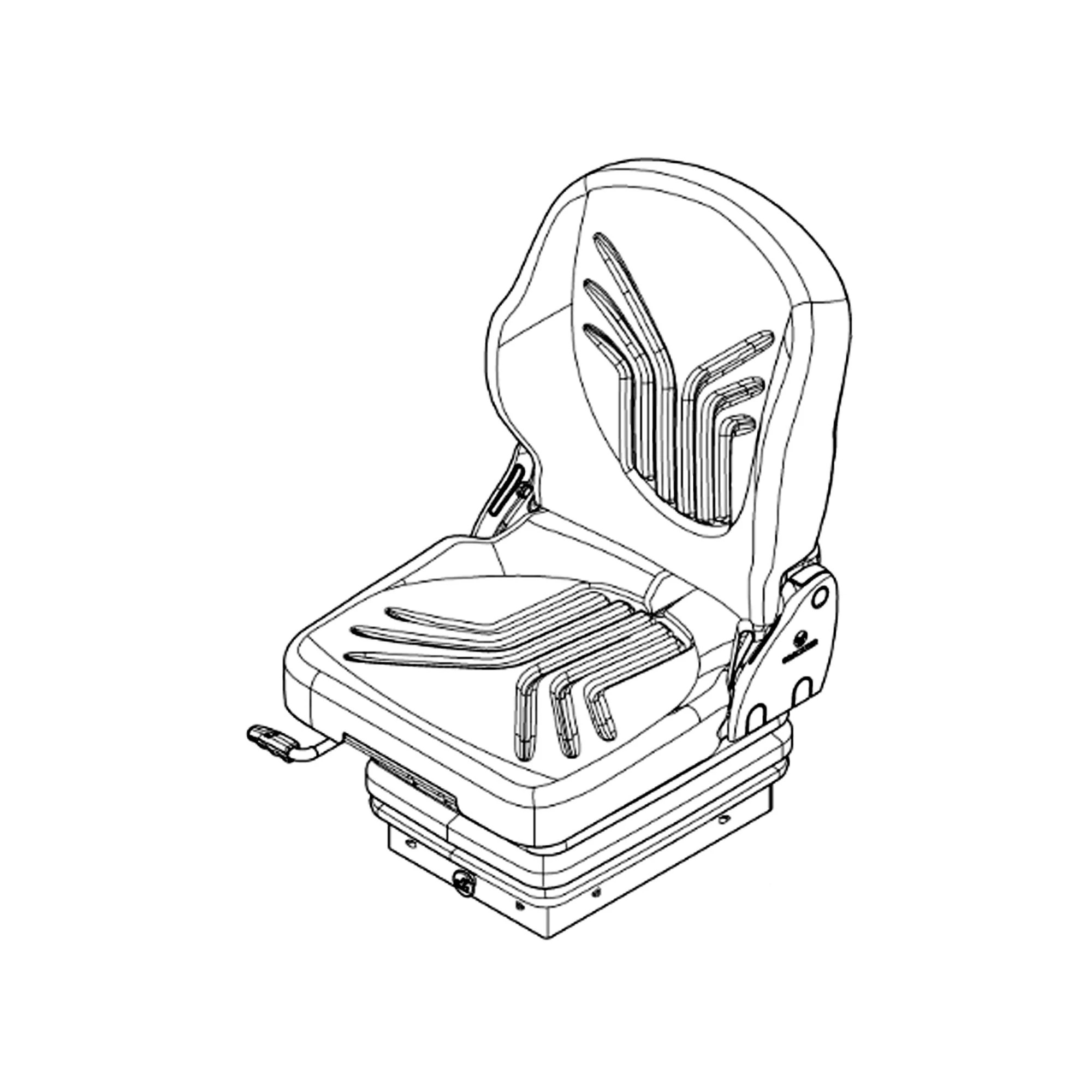 John Deere Air Suspended Super Deluxe Fabric Seat - ER429112