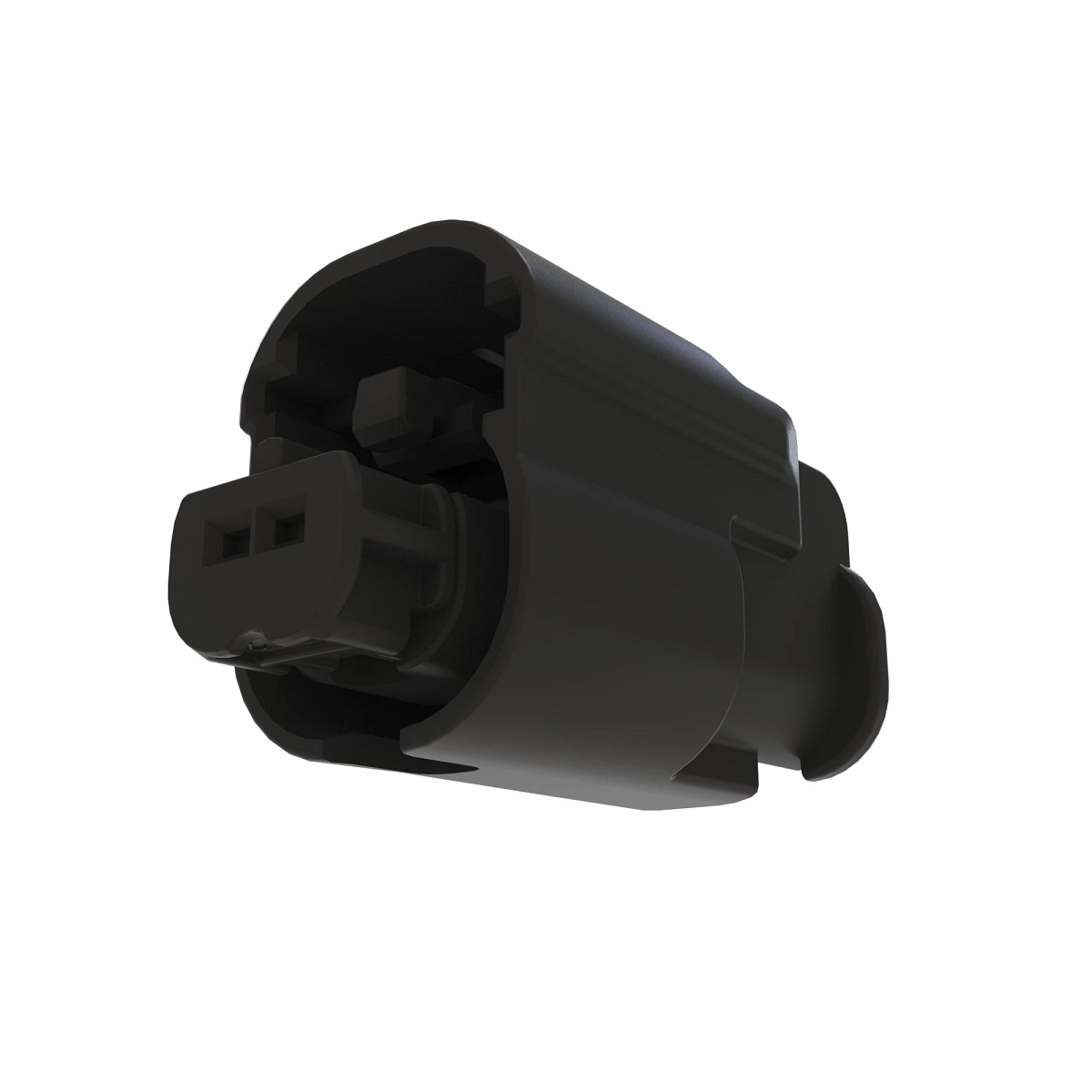 John Deere Black Internal Electrical Connector Housing, 2 Cavities - 57M14726