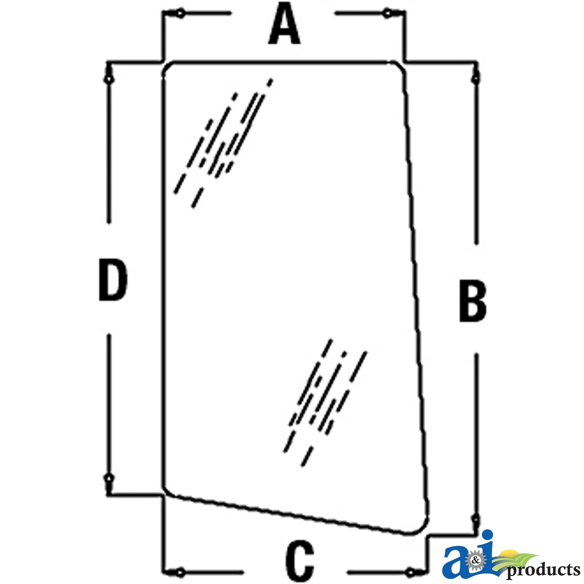 A&I Products Left Side Windowpane - A-L113306