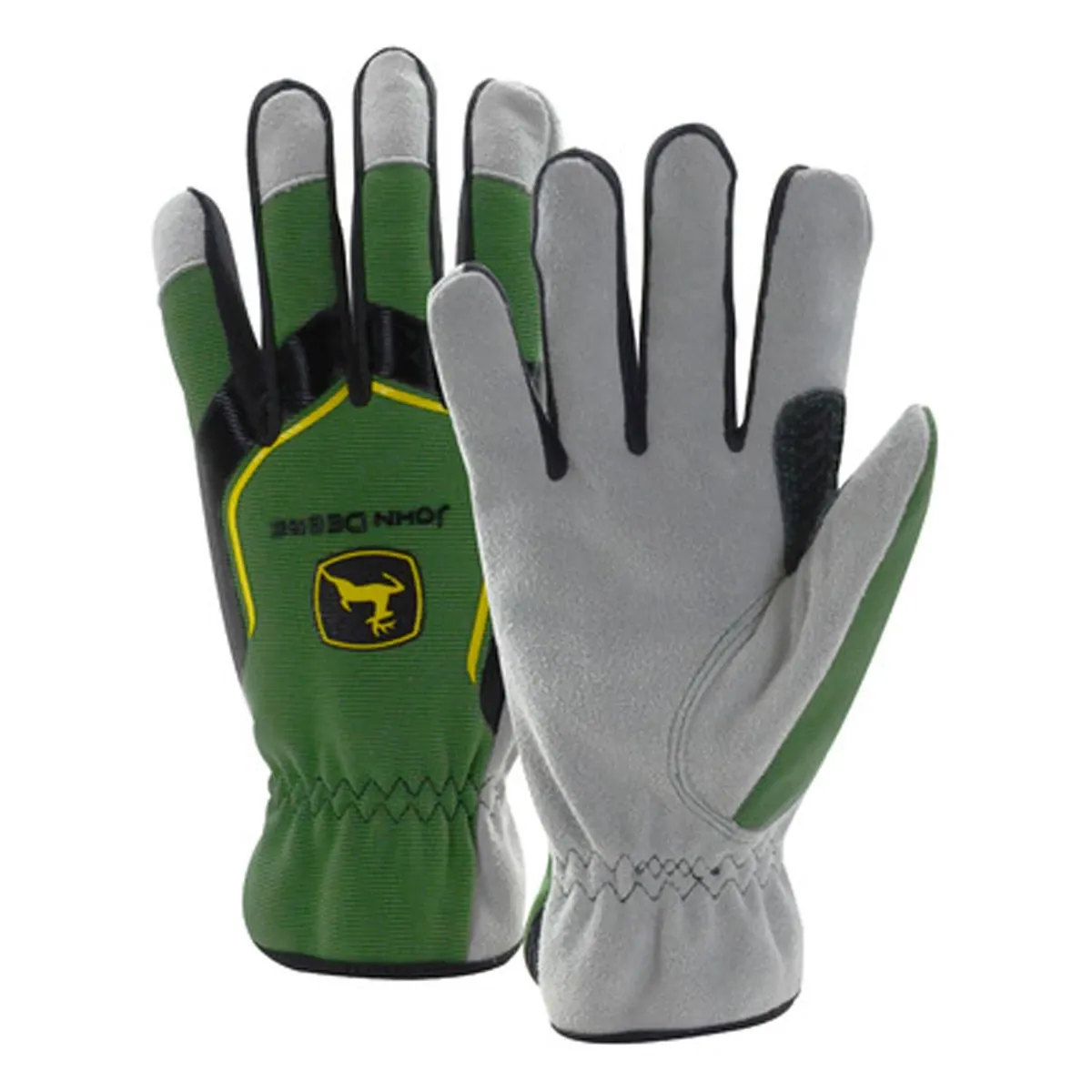 "Cowhide Gloves with Spandex Back"