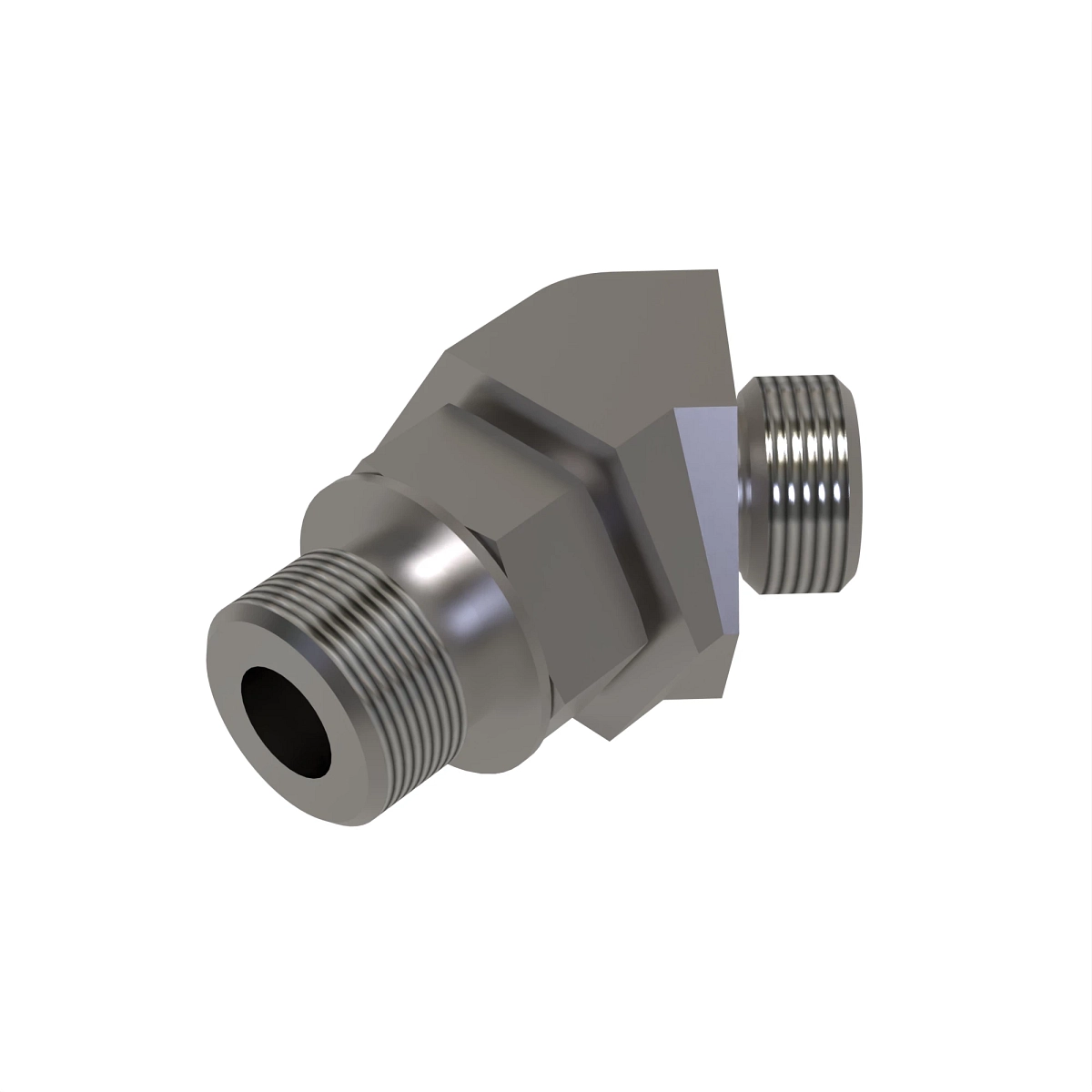 45 Deg Straight Thread, O-Ring FSF