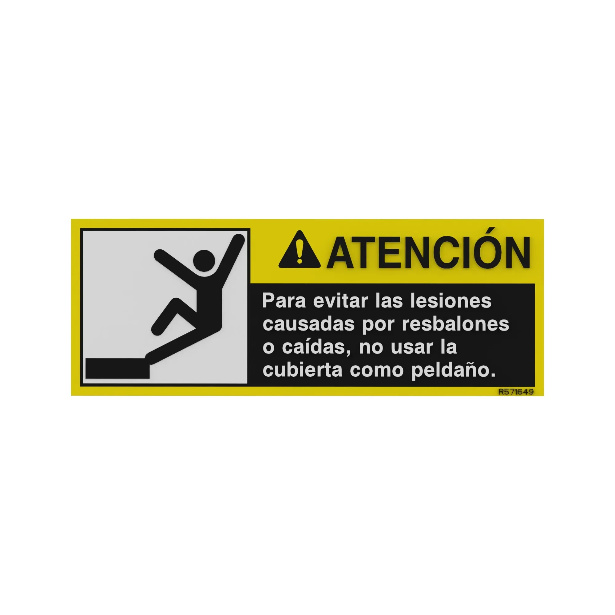 John Deere No Step Label, Spanish - R571649