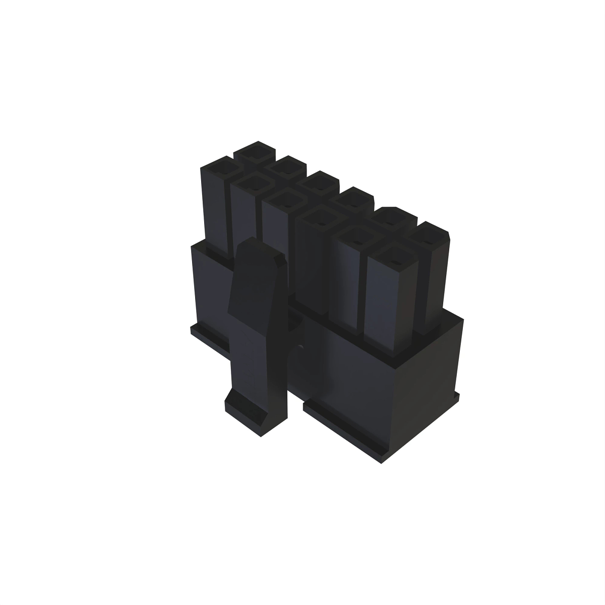 John Deere Black External Electrical Connector Housing, Cavities 12 - 57M10898