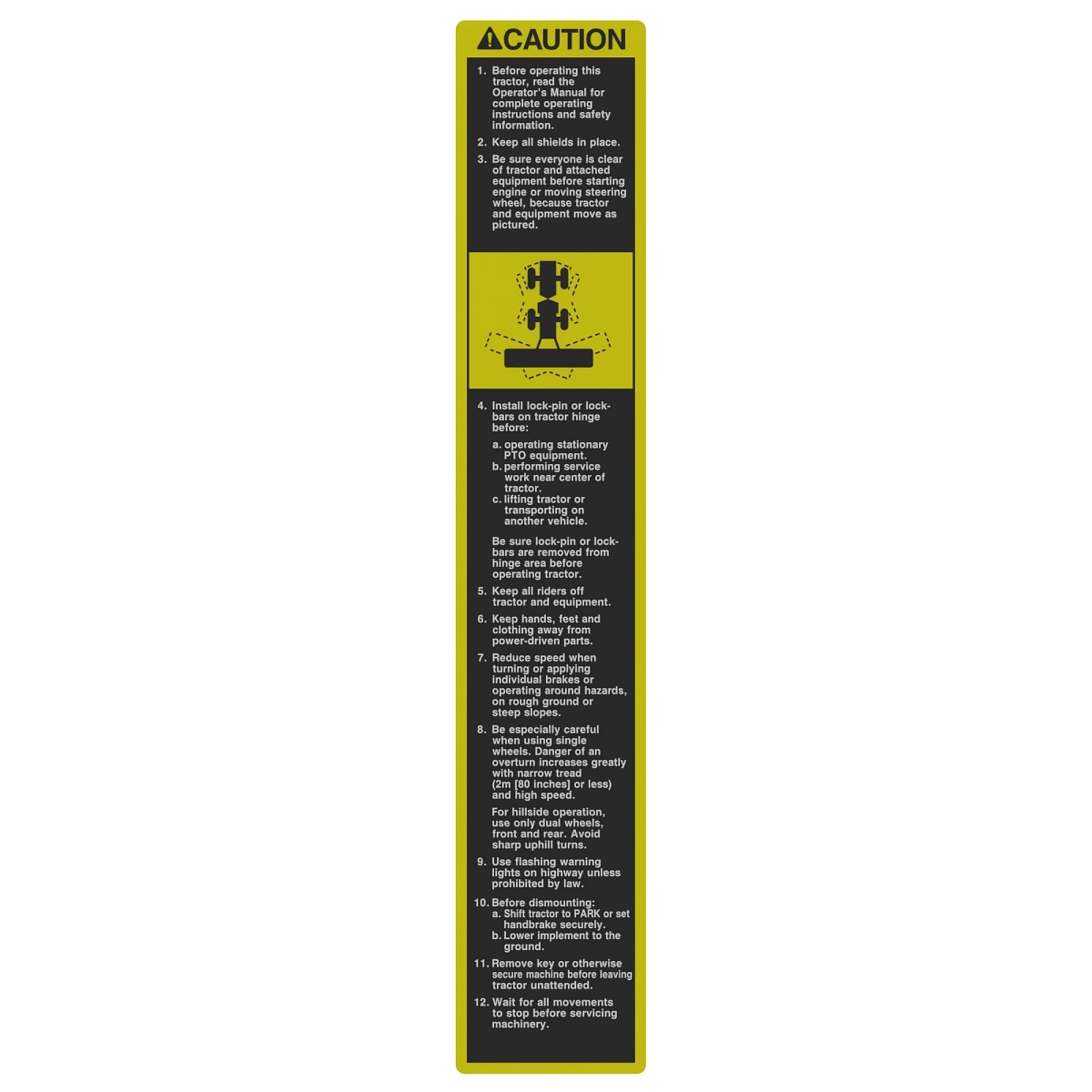 John Deere Safety Articulation Label - TR133791