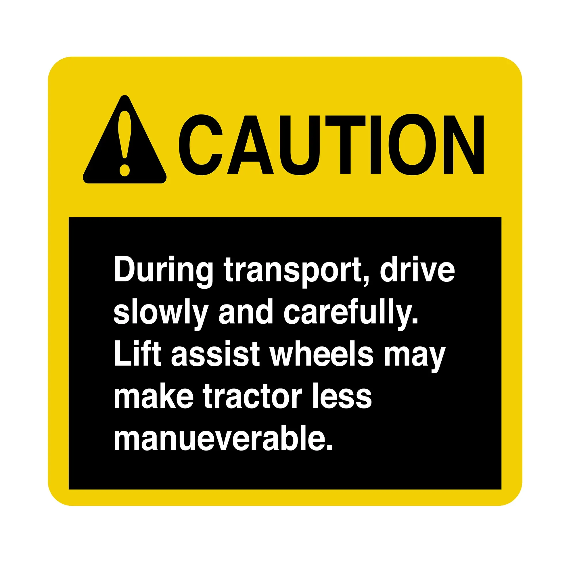 John Deere Warning Safety Sign - A53336