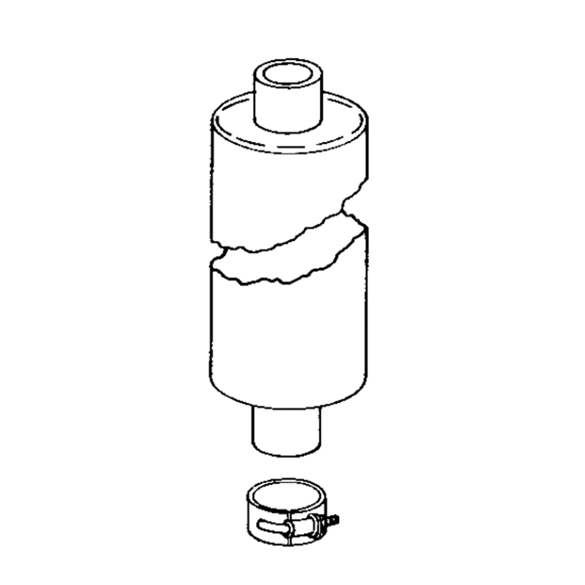 John Deere Muffler with Clamp - RE20222