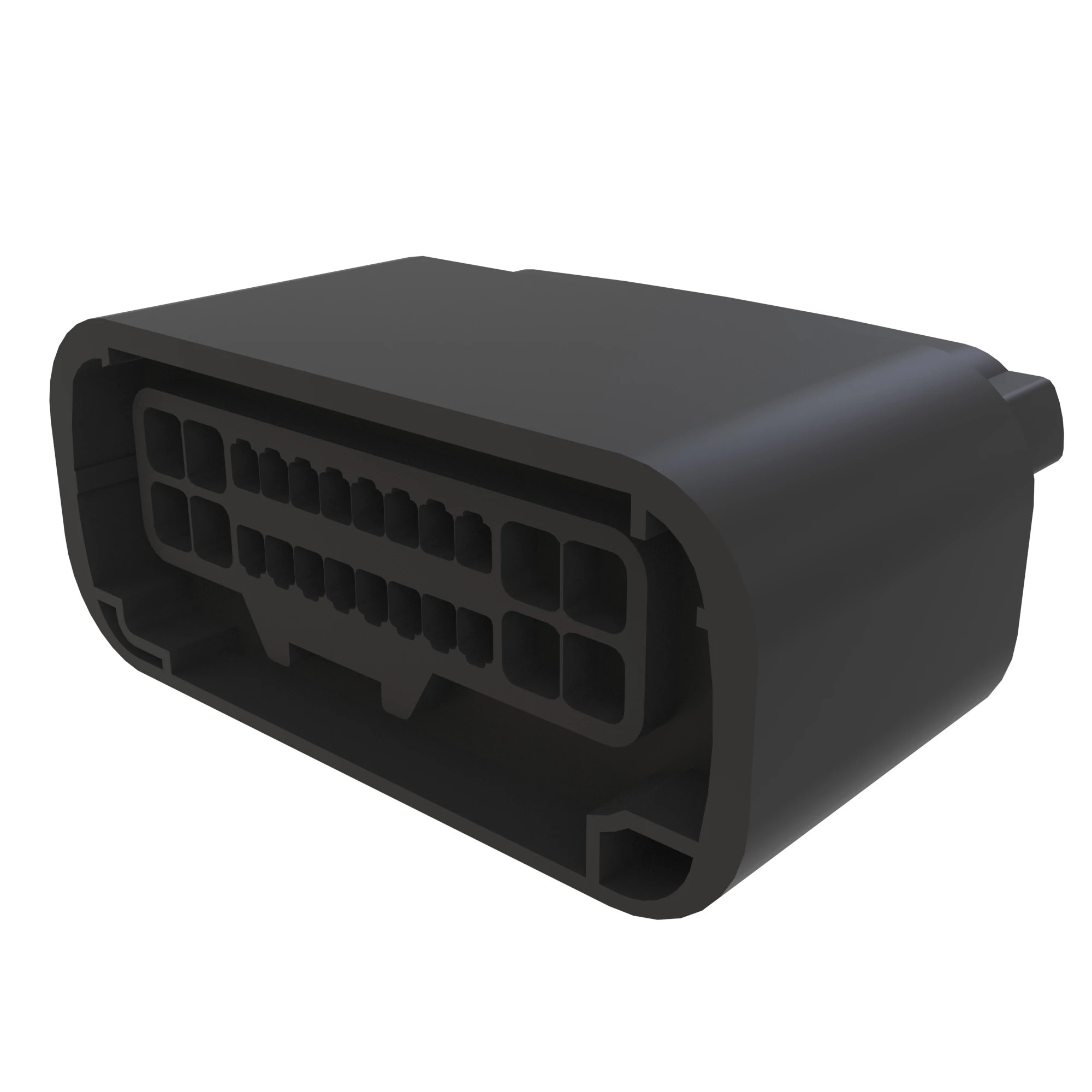 CONN FCI APEX 24W FS BLK PLSTC