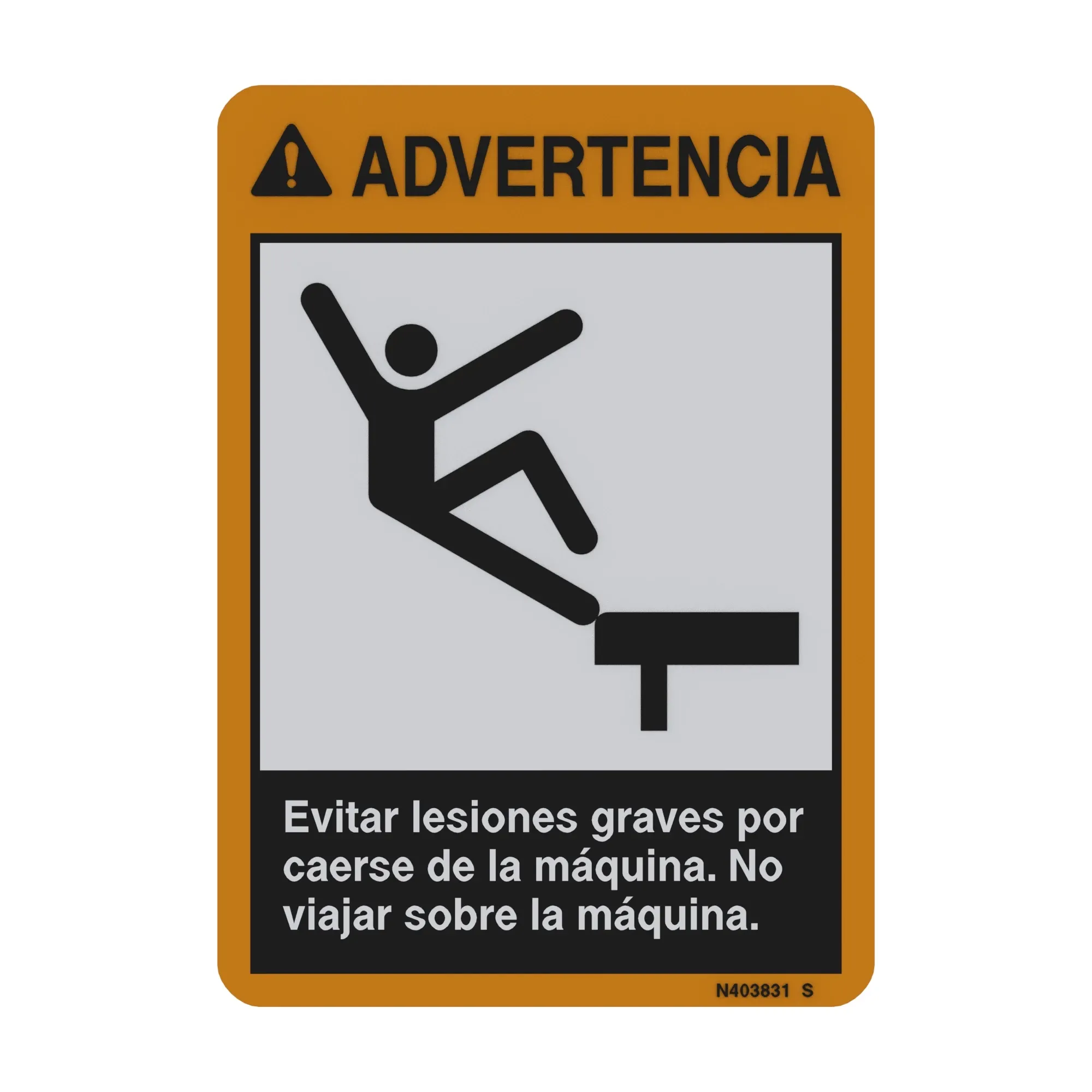 John Deere Do Not Ride Decal, Spanish - N403831