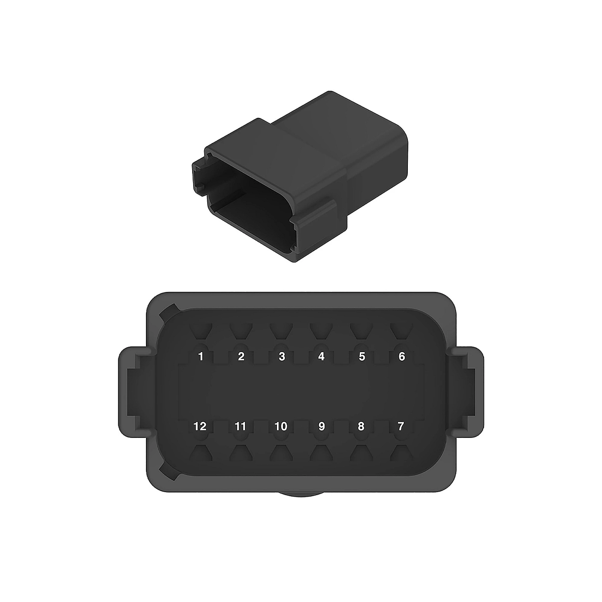 Conn Tyco Dt 12W Fs Blk Plstc